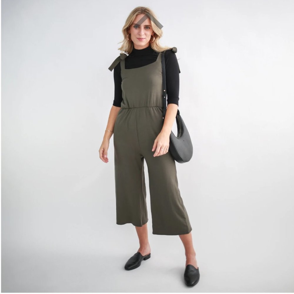 EUC encircled convertible jumpsuit olive